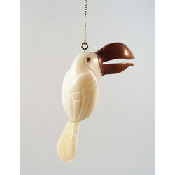 tagua sleutelhanger noot gekerfd figuur