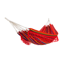 hamaca acrilico otavalo otavalenia fringe rojo