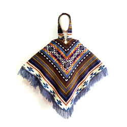 kleidung acryl triangular poncho