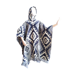 kleidung acryl square poncho