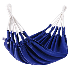 hamac coton couleur chagra bleu bebe