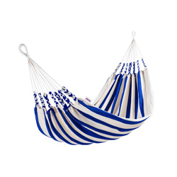 hammock cotton stripe clear blue